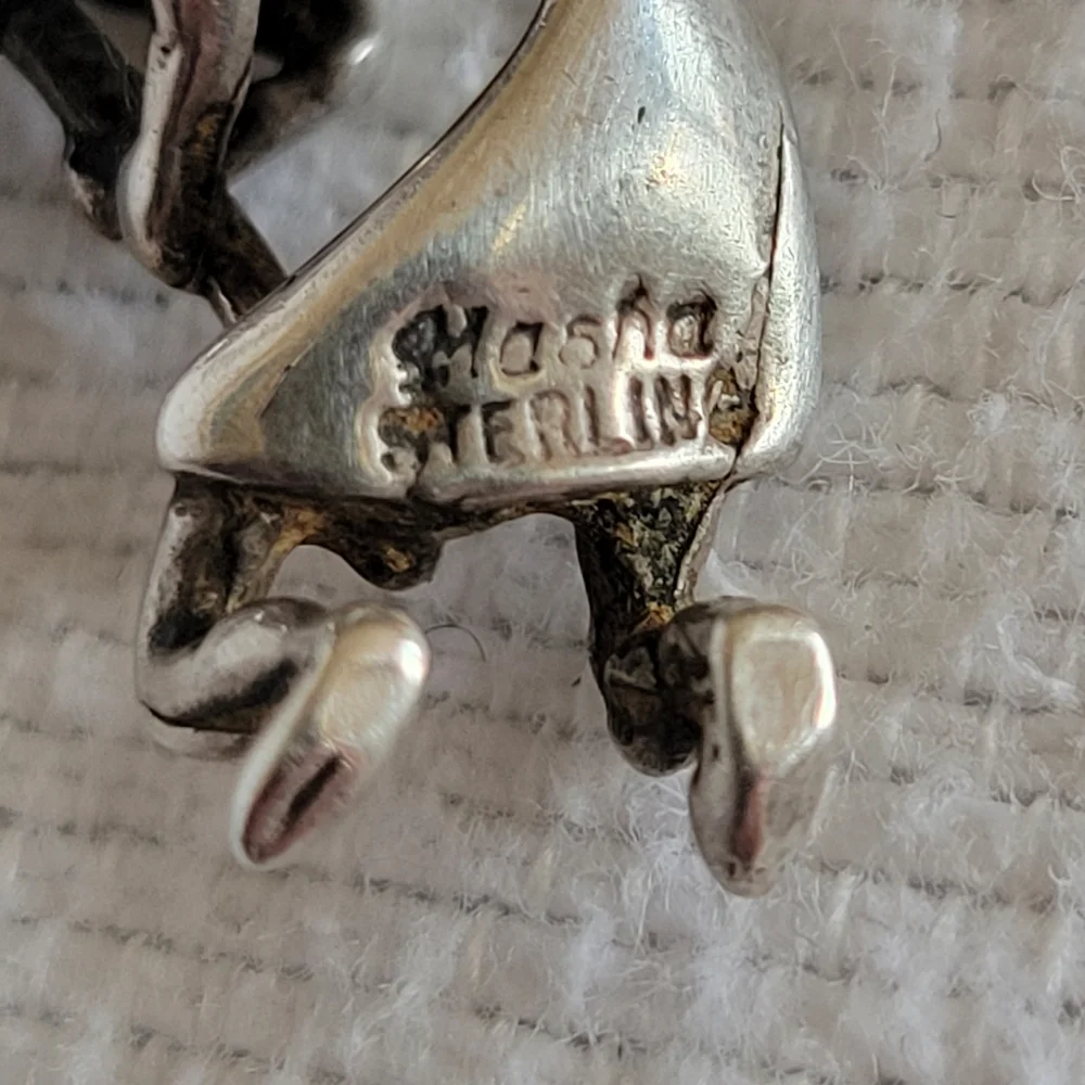 Vintage Sterling Silver Kokopelli necklace - Picture 4 of 7